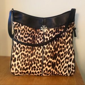 Tory Burch Ivy Leopard Hobo Bag
